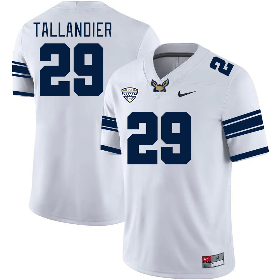 Men-Youth #29 Judson Tallandier Akron Zips 2023 College Football Jerseys Stitched-White